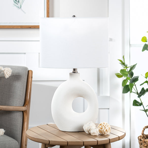 Nuloom 23-inch Contemporary Ceramic Table Lamp White