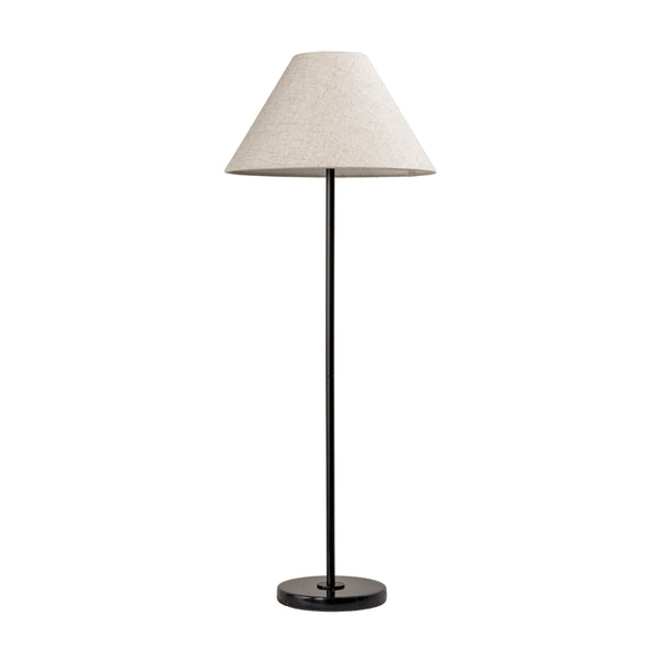 nuloom 38-inch Marble/Iron Torchiere Table Lamp Black