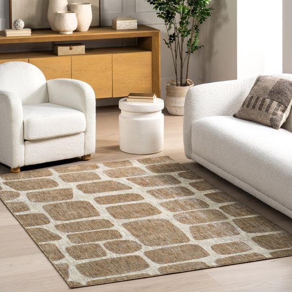 Nuloom Aadhya Modern Geometric Area Rug Light Brown