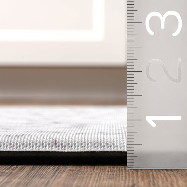 Nuloom Abstract Marble Anti Fatigue Kitchen Or Laundry Room Comfort Mat Light Gray