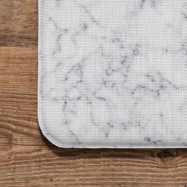Nuloom Abstract Marble Anti Fatigue Kitchen Or Laundry Room Comfort Mat Light Gray