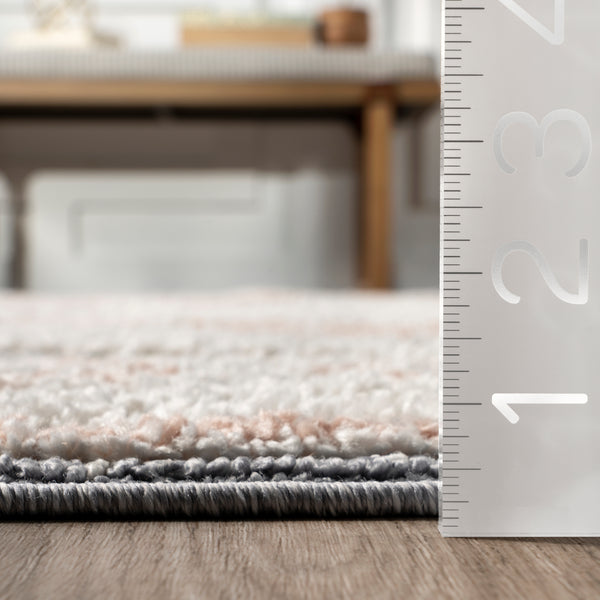 Nuloom Acacia Raised Diamond Tasseled Area Rug Beige