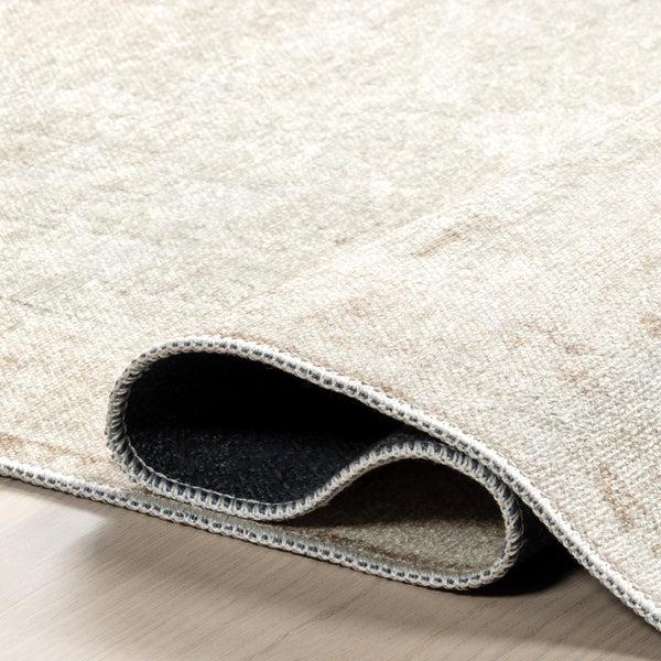 Nuloom Adalyn SpinClean Persian Medallion Machine Washable Area Rug Beige