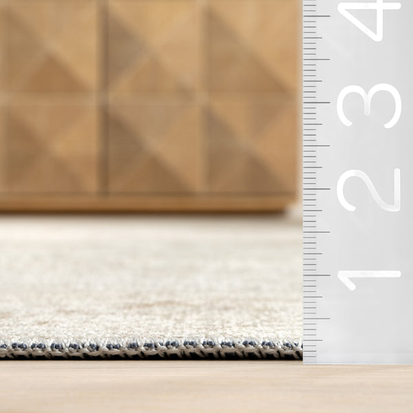 Nuloom Adalyn SpinClean Persian Medallion Machine Washable Area Rug Beige