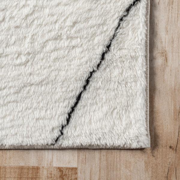 Nuloom Addy Trellis Machine Washable Shag Area Rug Ivory