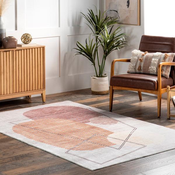 Nuloom Aili Contemporary Abstract Machine Washable Area Rug Multi