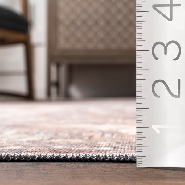Nuloom Aino Traditional Machine Washable Area Rug Rust