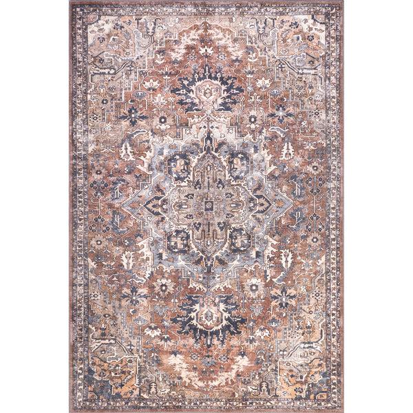 nuloom Aino Traditional Machine Washable Area Rug Rust