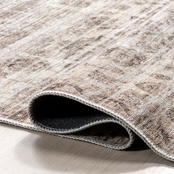 Nuloom Aitana SpinClean Floral And Paisley Machine Washable Area Rug Taupe