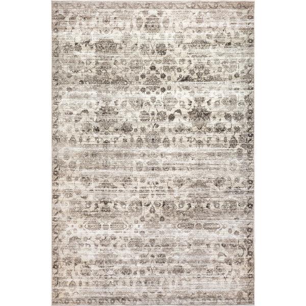 nuloom Aitana SpinClean Floral and Paisley Machine Washable Area Rug Taupe
