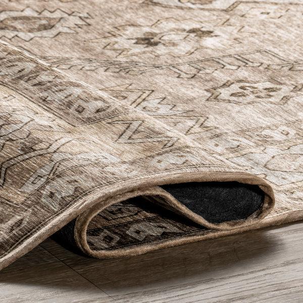 Nuloom Alecia Persian Machine Washable Area Rug Beige