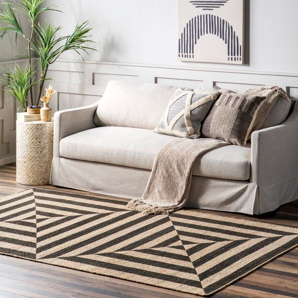 Nuloom Aleetza Modern Jute Blend Area Rug Dark Gray