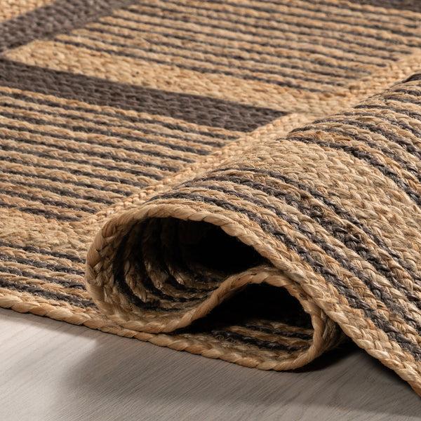 Nuloom Aletta Geometric Tiled Jute Area Rug Natural