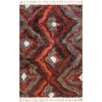 nuloom Alexia Iris Trellis Shag with Tassel Area Rug Multi