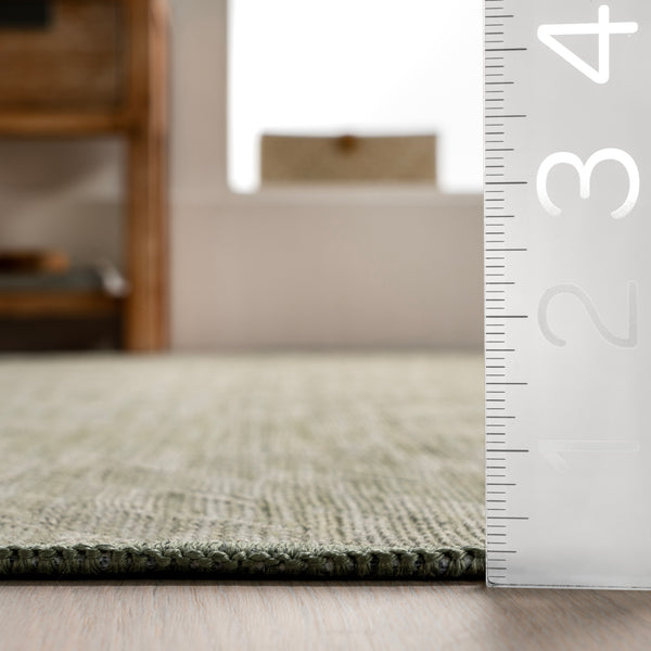 Nuloom Alma Mid-Century Modern Machine Washable Area Rug Sage Green
