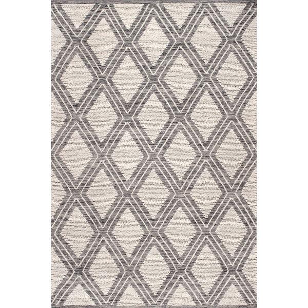 nuloom Amada Hand Loomed Textured Diamonds Cotton Area Rug Ivory
