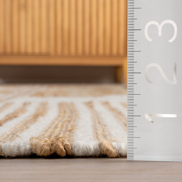 Nuloom Ambrosia Geometric Tiled Jute Blend Area Rug Natural