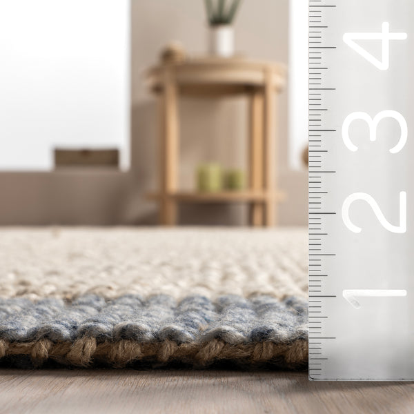 Nuloom Amina Casual Jute Blend Fringe Area Rug Beige