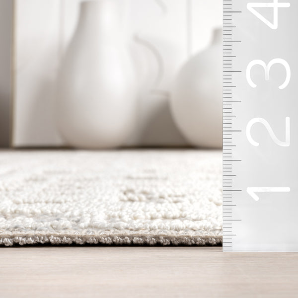 Nuloom Amity Abstract Machine Washable Area Rug Light Grey