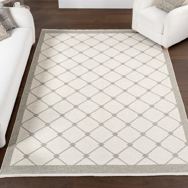 Nuloom Amiyah SuperiorWash Reversible Machine Washable Area Rug Light Grey