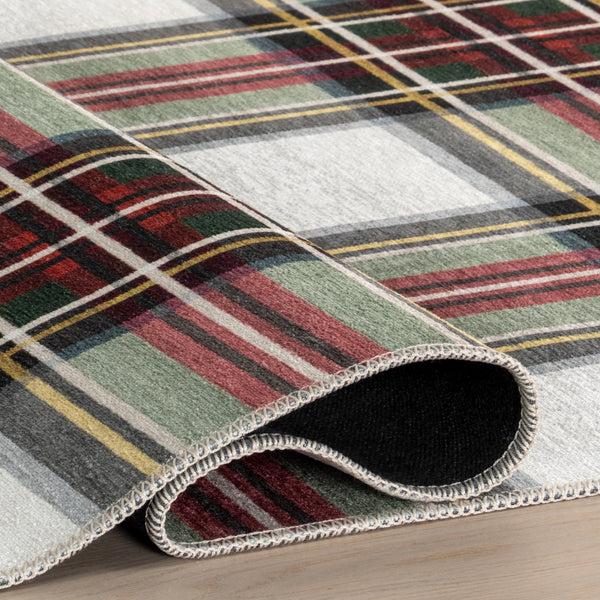 Nuloom Analisse Stewart Plaid Machine Washable Area Rug Red