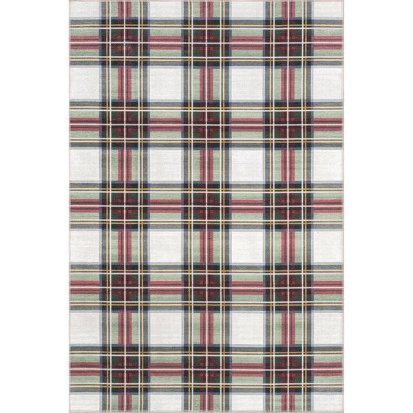 nuloom Analisse Stewart Plaid Machine Washable Area Rug Red