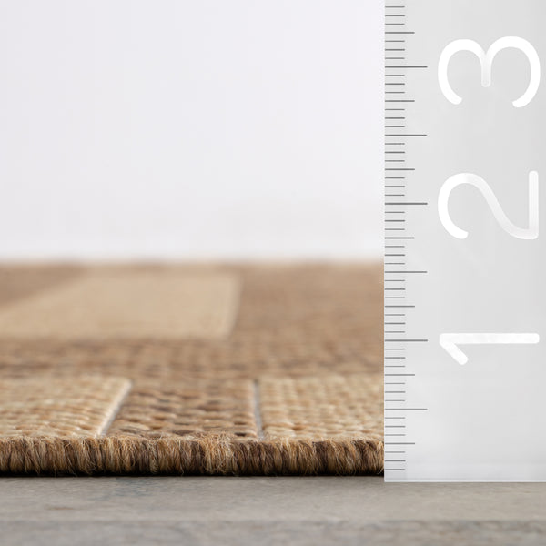Nuloom Anilah Striped Indoor/Outdoor Area Rug Light Brown