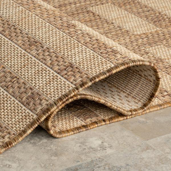 Nuloom Anilah Striped Indoor/Outdoor Area Rug Light Brown