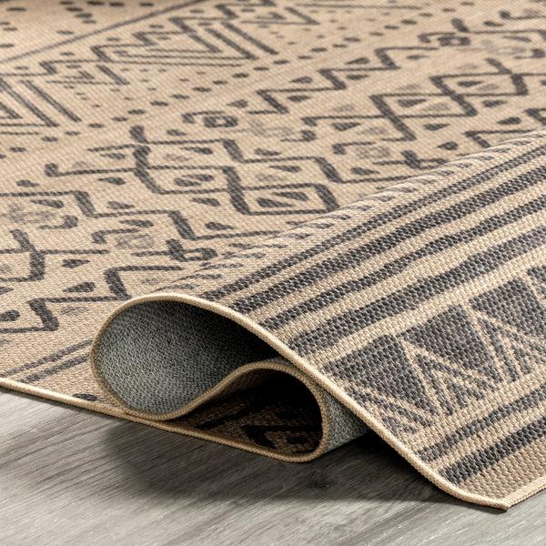 Nuloom Anisa Tribal Stripe Easy-Jute Machine Washable Area Rug Natural