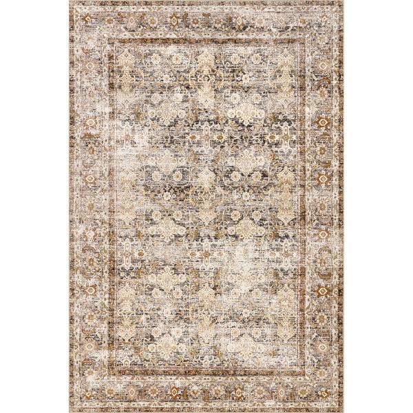 nuloom Anise Antique Floral Stain-Resistant Machine Washable Area Rug Ivory
