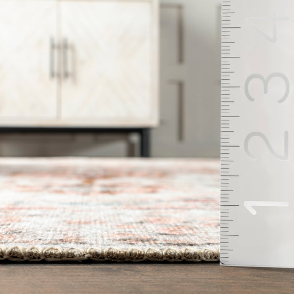 Nuloom Anjelica Reversible Machine Washable Area Rug Rust And Beige