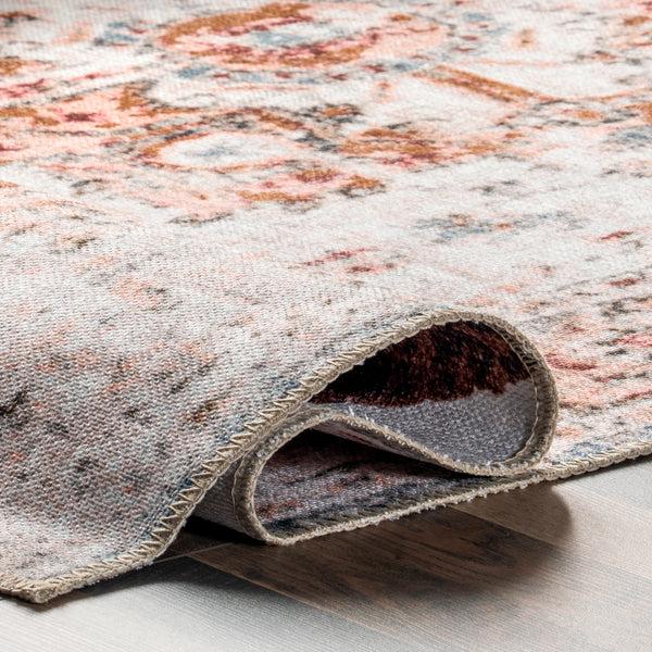 Nuloom Anjelica Reversible Machine Washable Area Rug Rust And Beige