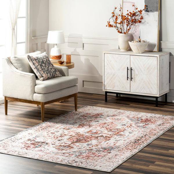 Nuloom Anjelica Reversible Machine Washable Area Rug Rust And Beige