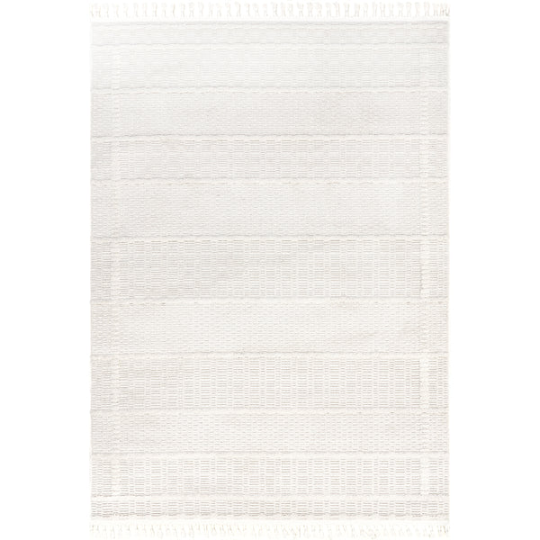 nuloom Annella Casual Striped Tasseled Area Rug Beige