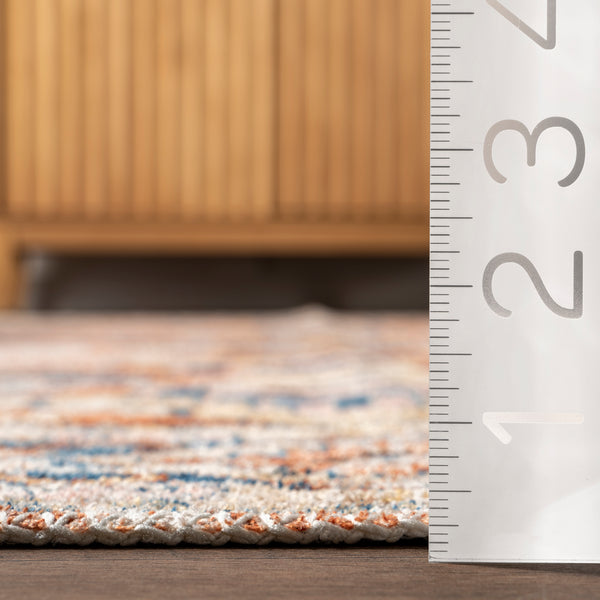 Nuloom Annica Multi Medallion Machine Washable Area Rug Rust