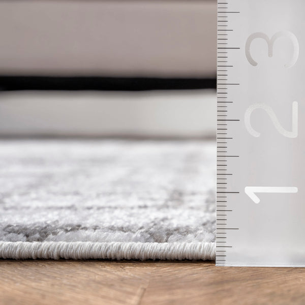 Nuloom Annie Modern Crosshatch Abstract Area Rug Light Gray