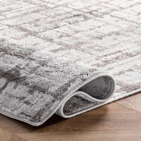 Nuloom Annie Modern Crosshatch Abstract Area Rug Light Gray