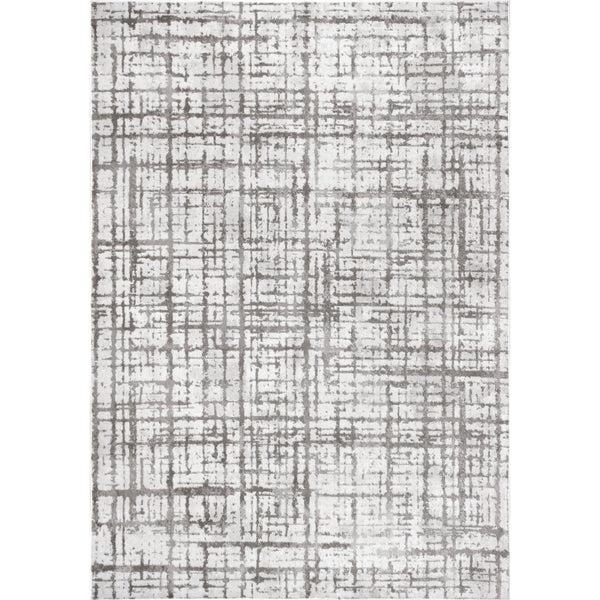 nuloom Annie Modern Crosshatch Abstract Area Rug Light Gray
