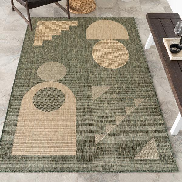 Nuloom Anslie Geometric Indoor/Outdoor Area Rug Green