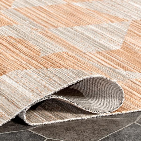 Nuloom Aranea Abstract Machine Washable Indoor/Outdoor Area Rug Orange