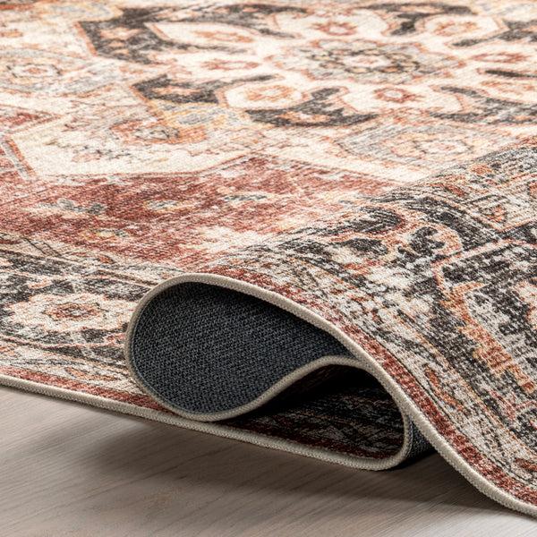 Nuloom Arbor Traditional Vintage Machine Washable Area Rug Rust