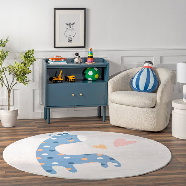 Nuloom Ariella Giraffe Kids Machine Washable Area Rug Multi