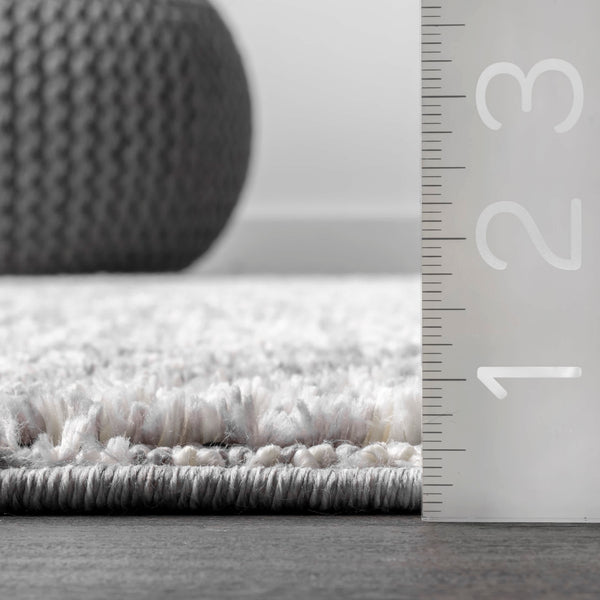 Nuloom Arielle Soft Trellis Textured Tassel Area Rug Grey