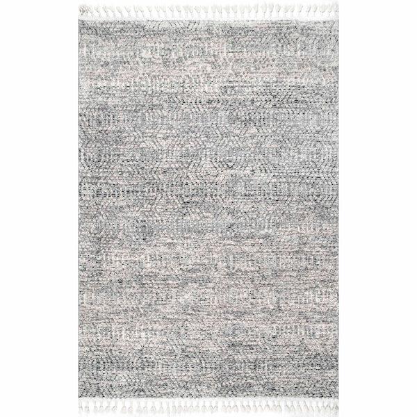 nuloom Arielle Soft Trellis Textured Tassel Area Rug Grey