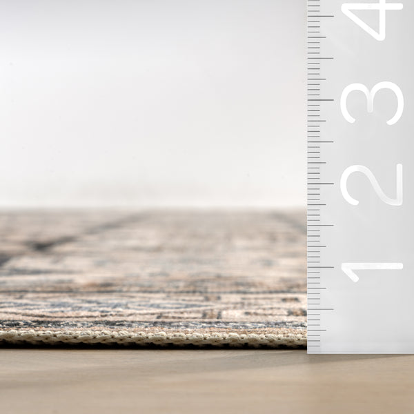 Nuloom Arisbeth SplashGuard Machine Washable Area Rug Light Beige