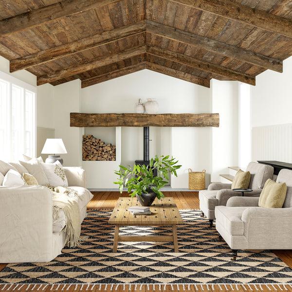 Nuloom Arrowroot Geometric Tasseled Area Rug Natural