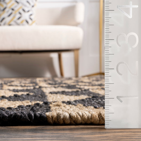 Nuloom Arrowroot Geometric Tasseled Area Rug Natural
