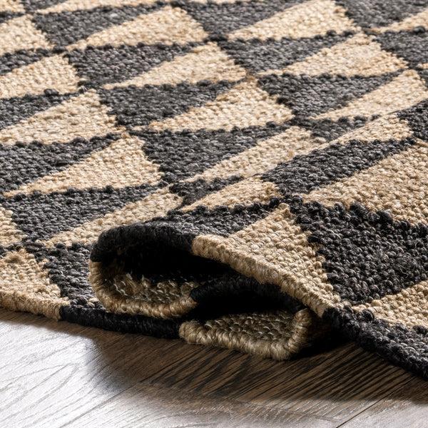 Nuloom Arrowroot Geometric Tasseled Area Rug Natural