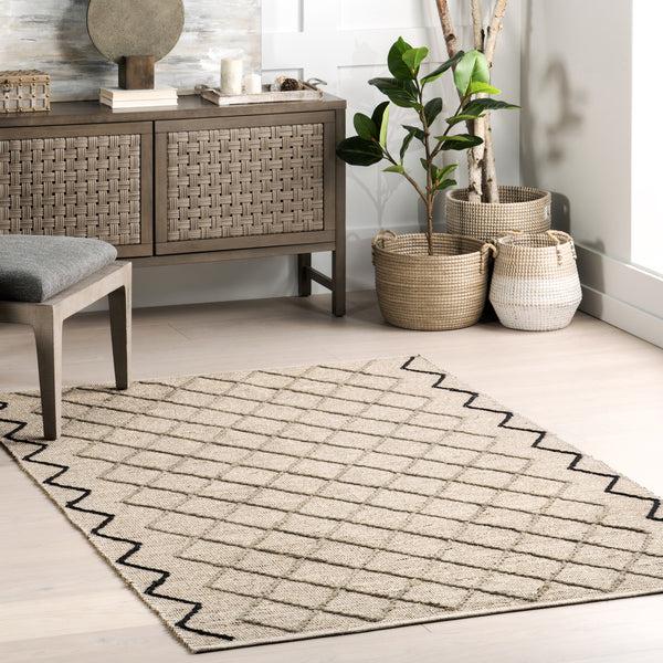 Nuloom Asa Trellis Seagrass And Jute Blend Area Rug Ivory