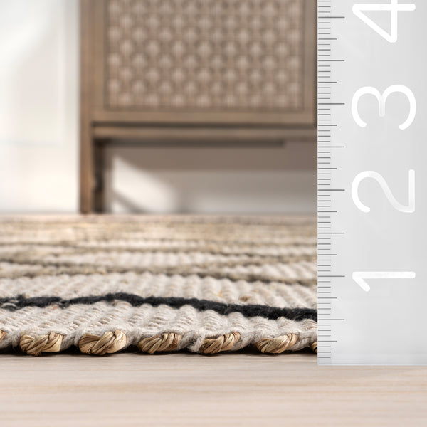 Nuloom Asa Trellis Seagrass And Jute Blend Area Rug Ivory